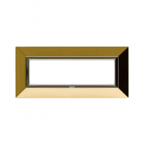 Placca Ave 44P97OT "Zama 44" Ottone Lucido 7 moduli