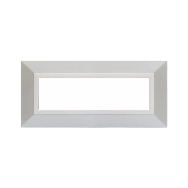 Placca AVE 44P97BMC "Zama 44" Bianco Micalizzato 7 moduli