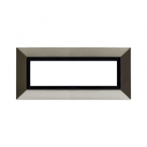 Placca AVE 44P97NCS "Zama 44" Nichel spazzolato 7 moduli