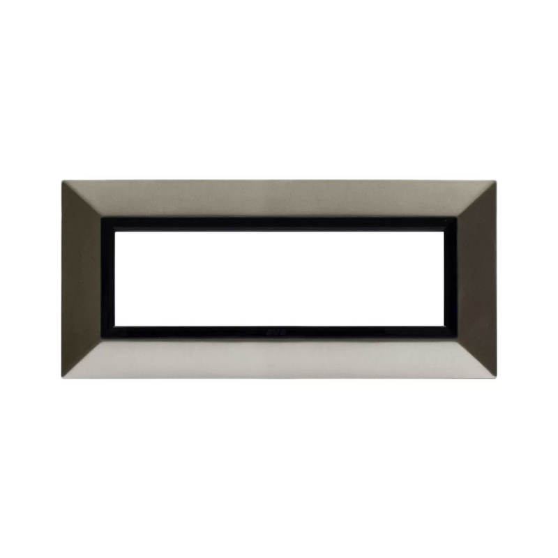 Placca AVE 44P97NCS "Zama 44" Nichel spazzolato 7 moduli