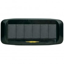 Placca AVE Griglio scuro metallizzato 6 moduli Banquise 45 45PB96GSM