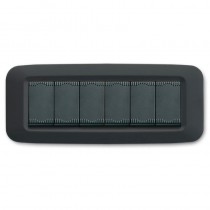 Placca AVE Grigio Noir metallizzato 6 moduli Yes 45 45PY06GN