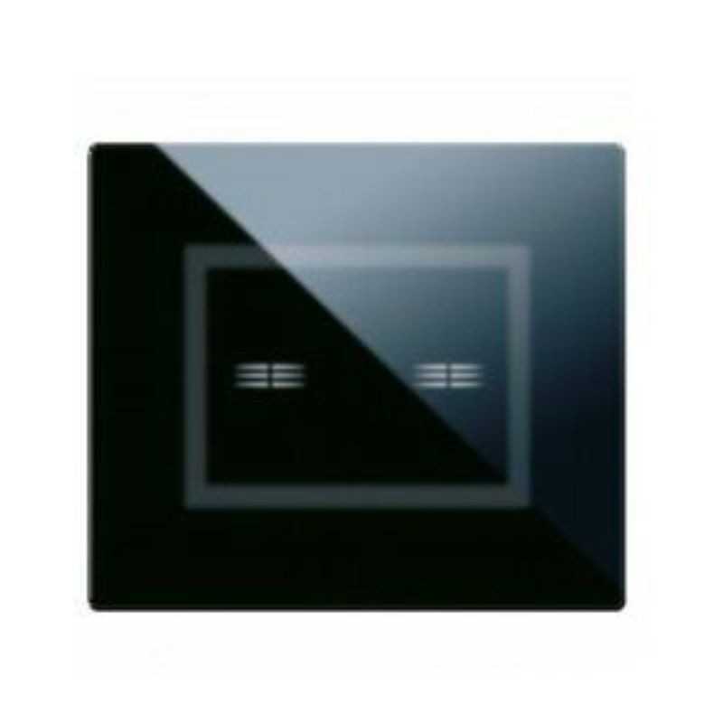 Placca Ave Touch Nero Assoluto Lucido A 2 Comandi 44PVTC02NAL