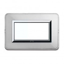 Placca AVE Personal Alluminio Naturale 4 moduli  44P04ALS