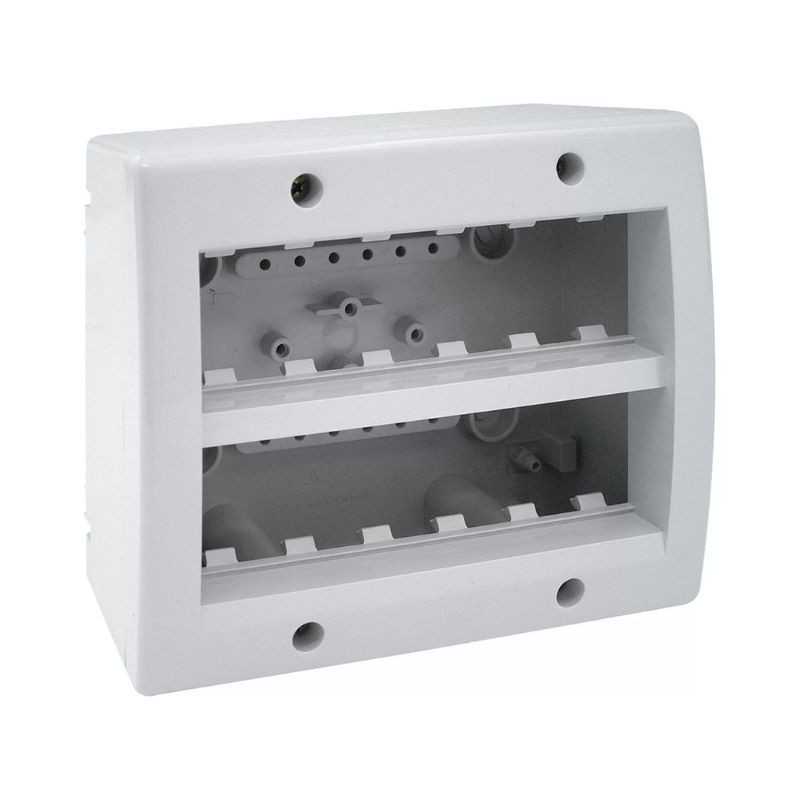 Contenitore stagno pautoportante Ave RAL 7035 IP40 Sistema 45 12(6+6) moduli 45Q412