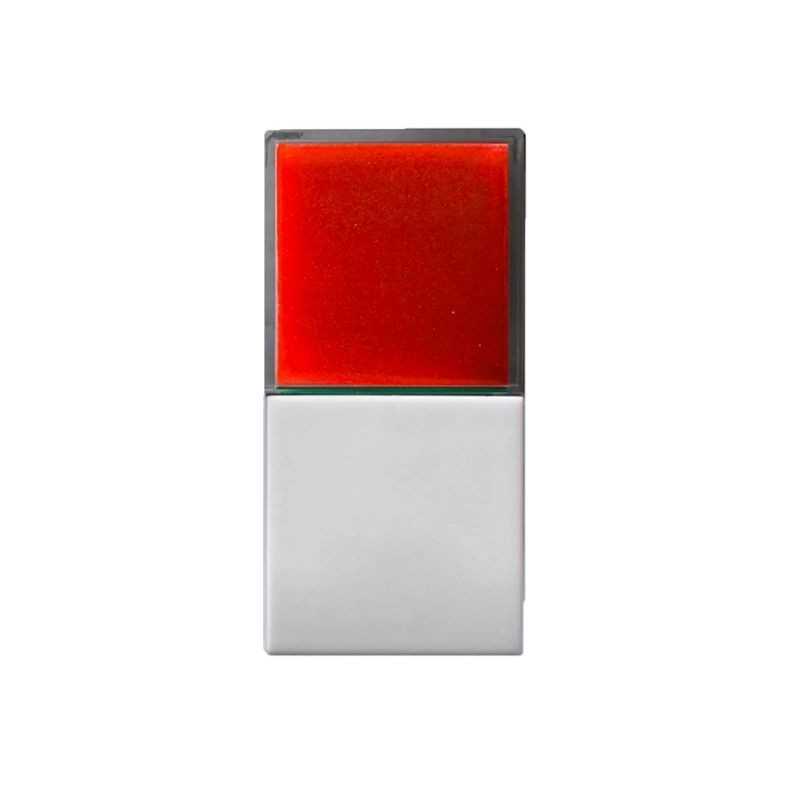 Spia di segnalazione con diffusore rosso - fornita con etichette intercambiabili 1 modulo ave S44 442037RS