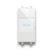 Interruttore Touch 2 fili 40-300W 1 modulo a scomparsa