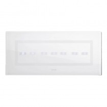 Placca in vetro Touch Ave Bianca 7 posti 44PVTC7BL