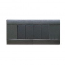 Placca Ave 6 moduli in tecnopolimero sabbiata grigio Noir 45P06GN