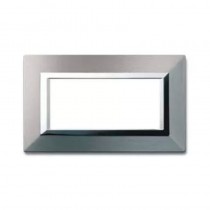 Placca Ave "Zama44" Alluminio Naturale 4 moduli 44P94ALS