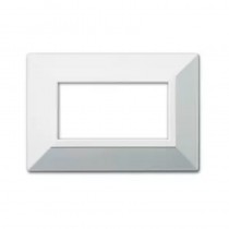 Placca AVE "Zama 44" Bianco Ral9010 4 moduli 44P94B