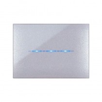 Placca YoungTouch Ave per sistema 44 colore GRIGIO METALLIZZATO a 3 comandi 44PJTC3GM