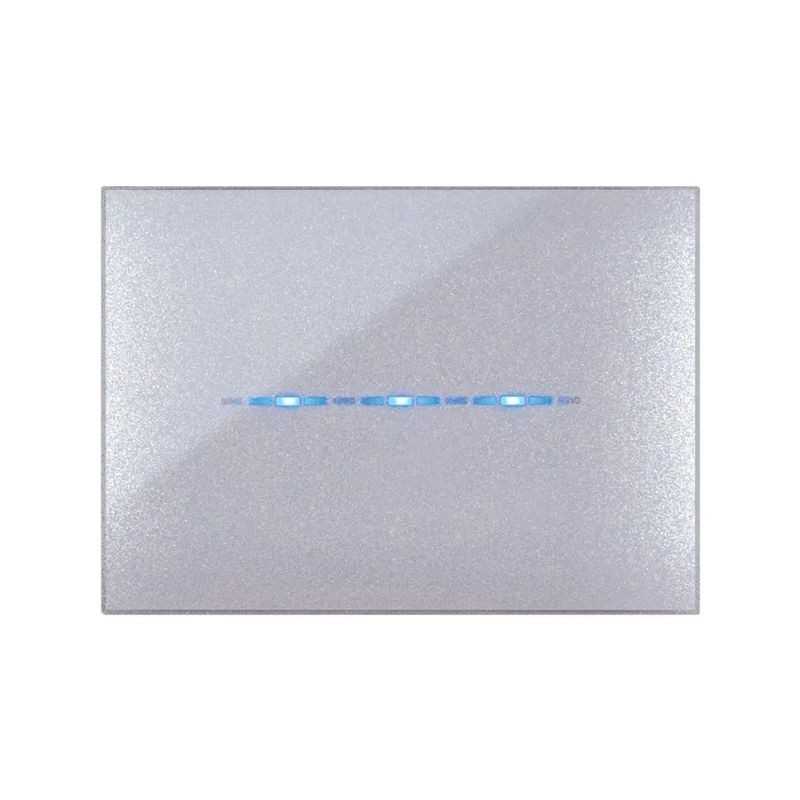 Placca YoungTouch Ave per sistema 44 colore GRIGIO METALLIZZATO a 3 comandi 44PJTC3GM