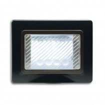Placca Ave Nera IP55 RAL9010 con membrana 3 moduli 44SP03GSL
