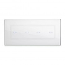 Placca in vetro Ave Touch 44PVTC04BL Bianco lucido a 4 comandi