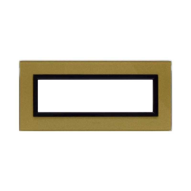 Placca Ave Sistema 44 "Vera 44" Vetro 7 moduli Oro 44PV7GOLD