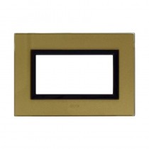 Placca Ave Sistema 44 "Vera 44" Vetro 4 moduli Oro 44PV4GOLD