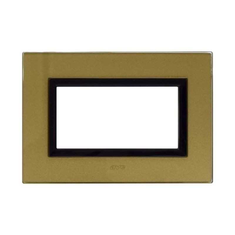 Placca Ave Sistema 44 "Vera 44" Vetro 4 moduli Oro 44PV4GOLD