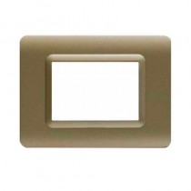 Placca Tecnopolimero Sistema44 3 moduli Champagne opaco AVE 44PY03CHO