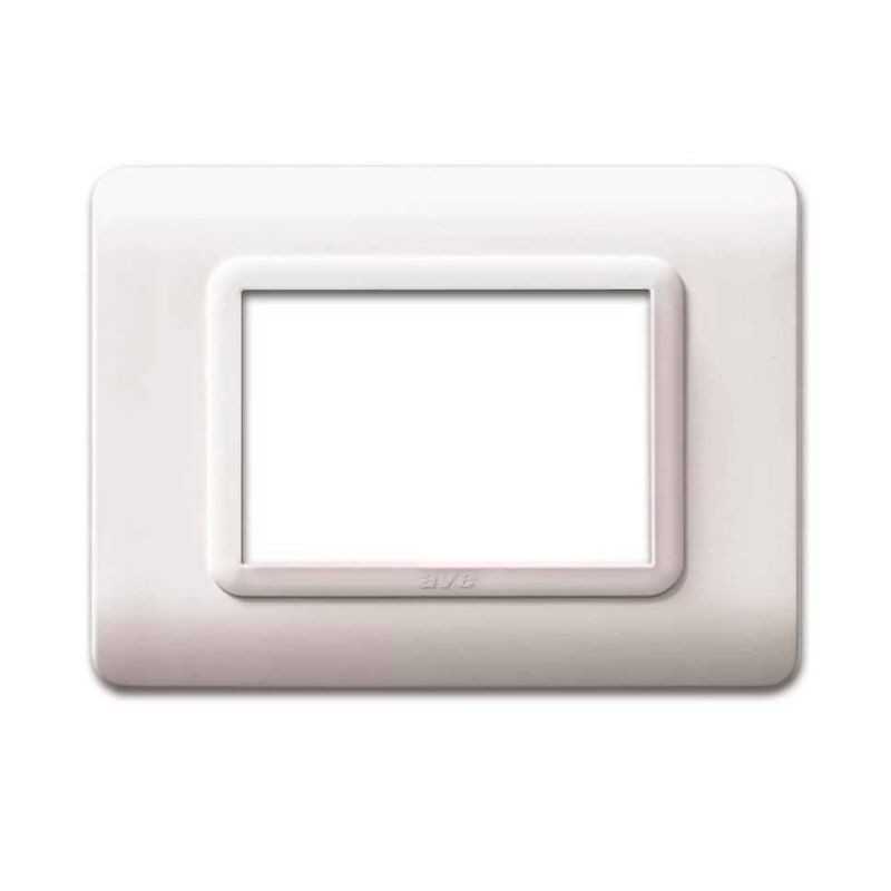Placca "Tecnopolimero 44"  3 moduli Bianco RAL 9010 AVE 44PY03B
