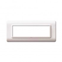 Placca AVE 44PY07B "Tecnopolimero Sistema 44" 7 moduli Bianco RAL 9010