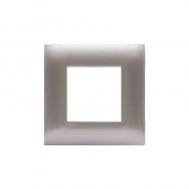 Placca Young Ave sistema 44 colore Grigio Metallizato 2 posti 44PJ32GM