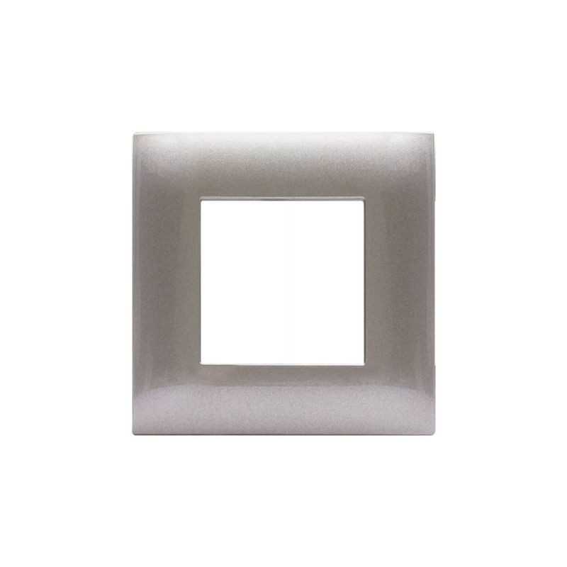 Placca Young Ave sistema 44 colore Grigio Metallizato 2 posti 44PJ32GM