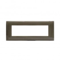 Placca Ave Young Sistema 44 colore Carbon chiaro 3D 7 Moduli 44PJ07CBC/3D