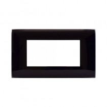 Placca Ave Young Sistema 44 colore Nero assoluto 4 moduli 44PJ04NAL
