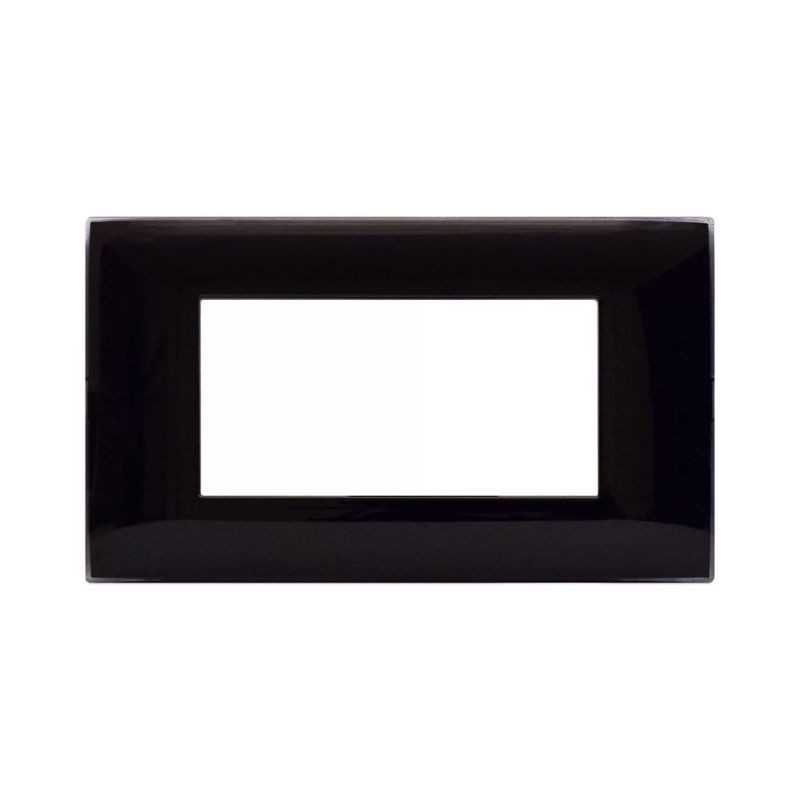 Placca Ave Young Sistema 44 colore Nero assoluto 4 moduli 44PJ04NAL