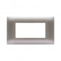 Placca Ave Young Sistema 44 colore Grigio metallizzato 4 Moduli 44PJ04GM