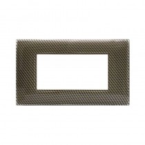 Placca Ave Young Sistema 44 colore Carbon chiaro 3D 4 Moduli 44PJ04CBC/3D