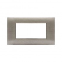 Placca Ave Young Sistema 44 colore Beige spazzolato 3D 4 Moduli 44PJ04BEG/3D