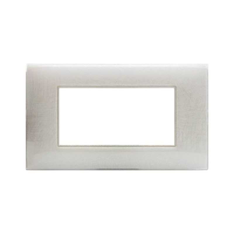Placca Ave Young Sistema 44 colore Bianco 3D 4 Moduli 44PJ04B/3D