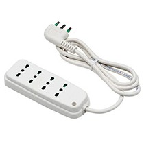 Multipresa con 4 biprese con cavo e spina a squara Fanton 40400