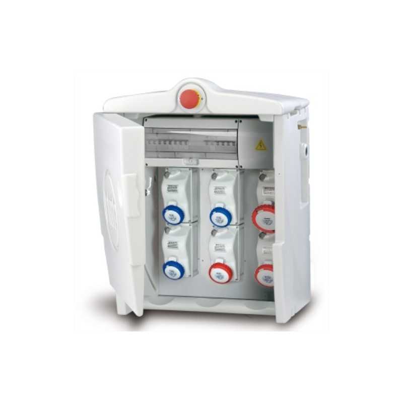 Quadro Polifemo Midi ASC IP55 6p con pulsante emergenza Fanton 74712