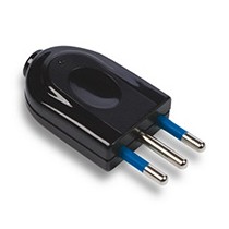 Spina standard 10A italiana semplice nera Fanton 82511-E