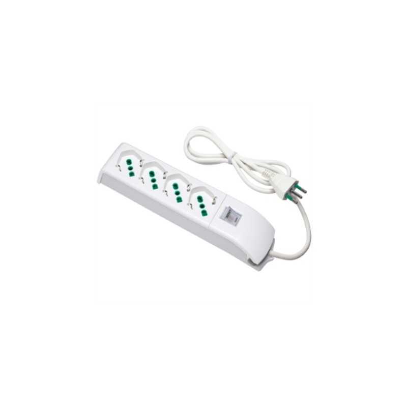 Multipresa Fido 4 prese con cavo e interruttore Fanton 4101004