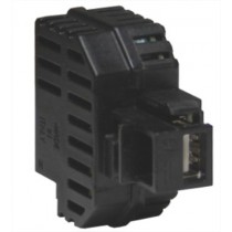 Alimentatore usb da incasso con aggancio Keystone Fanton nero 82891