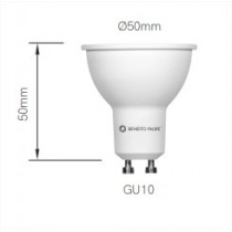 Lampadina Led Gu10 da 8W 220V 60° Led 3000K Beneito Faure 3433-N Dimensioni