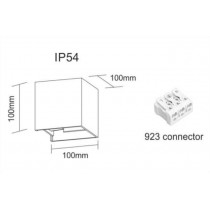 Proiettore Led da esterno quadrato LEK 6.8W 4000k Bianco Beneito Faure 3984 dimensioni
