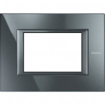 Placca Axolute in Metallo 3 Moduli Antracite Bticino HA4803HS