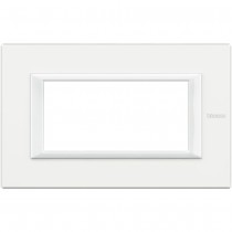 Placca Axolute Bianca in Metallo 4 Moduli Bticino HA4804HD