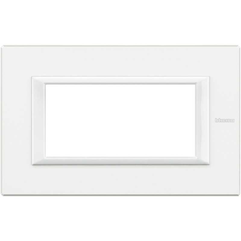 Placca Axolute Bianca in Metallo 4 Moduli Bticino HA4804HD