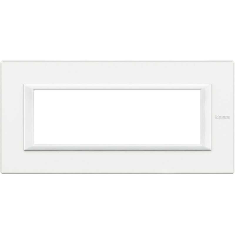 Placca Axolute Bianca in Metallo 6 Moduli Bticino HA4806HD