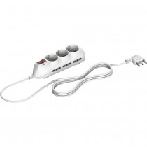 Multipresa 6 prese 2P+T bipasso 3 prese tedesche P30 bianca Bticino 3699DBF