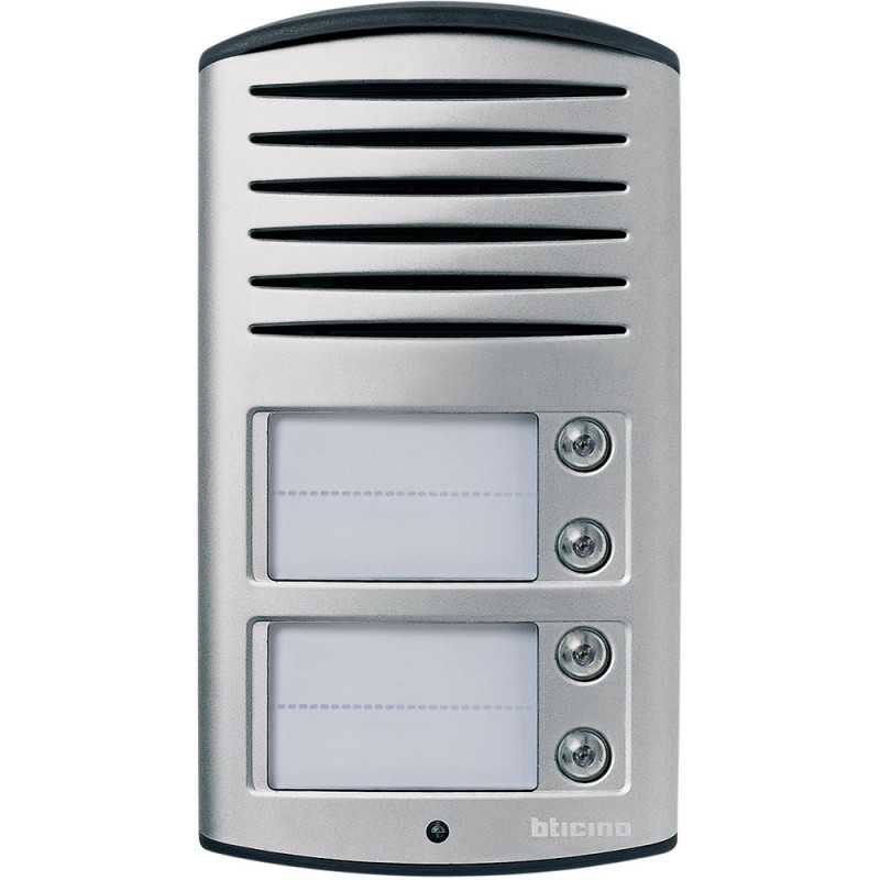 Pulsantiera alluminio Linea 2000 audio tecnologia 2 Fili Bticino 342941