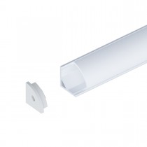 Profilo ad angolo H16 diffusore opale 2 metri Novalux 105408.01