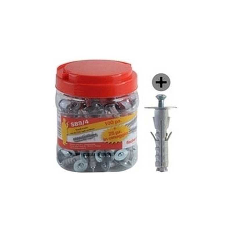 Barattolo 125 tasselli con viti a rondelle diametro 9 Fischer 00524362