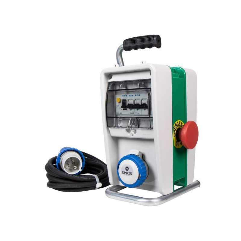 Quadro IP65 3 prese CEE 2 protezioni con cavo 3kW Fanton 74306